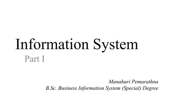 Information systems