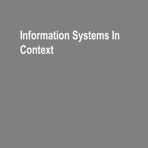 Informationsystemsincontext 