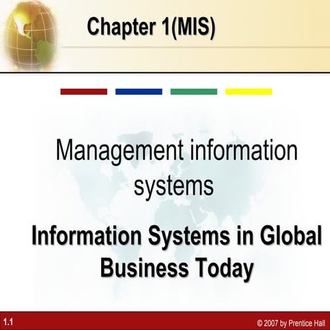 Information systems in global business today in Management information system...