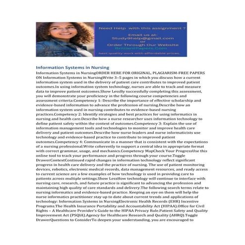 Information Systems in Nursing.docx