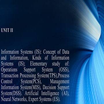 Information Systems (IS) MBA 1 ST UNIT II.pptx