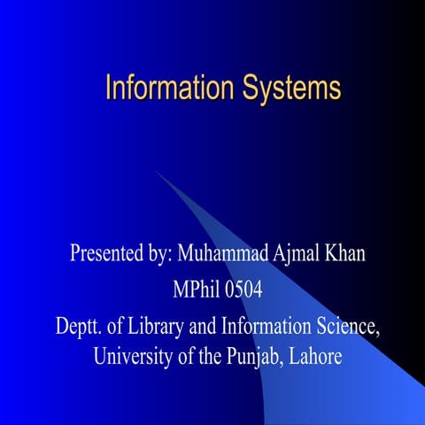 Information systemspresentationfinal