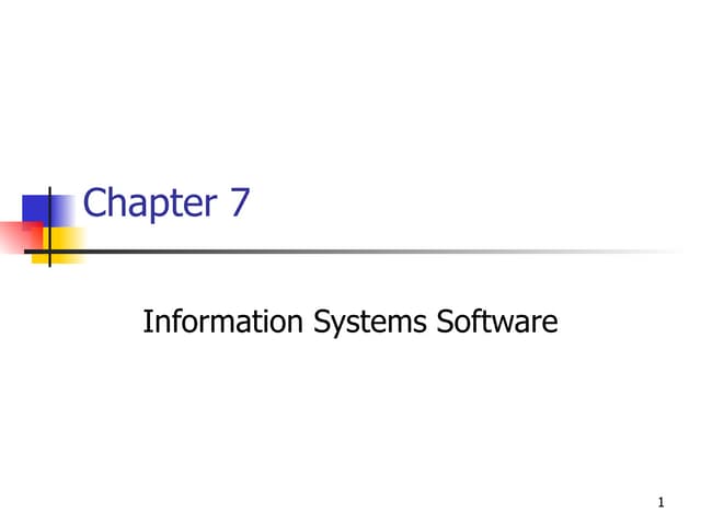 Information systems software