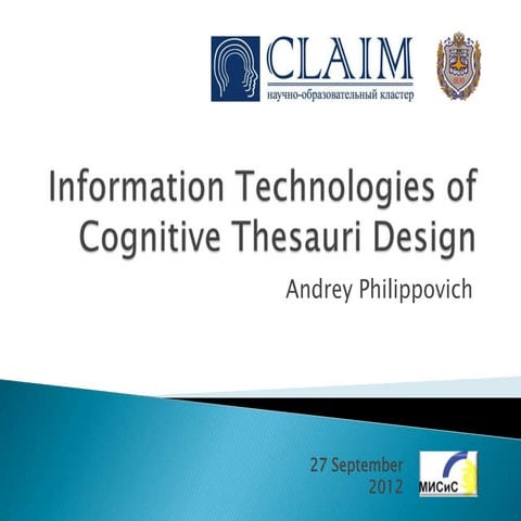 Information technologies of cognitive thesauri design