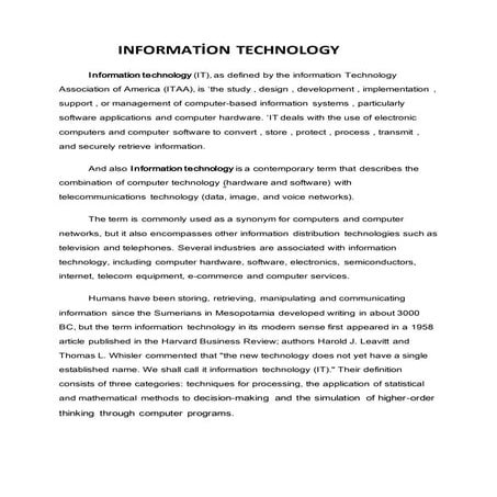Informati̇on technology 1