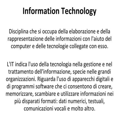 Information technology 