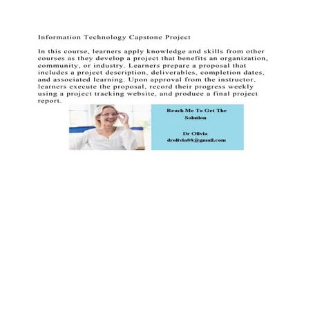 Information Technology Capstone ProjectIn this course, learners .docx