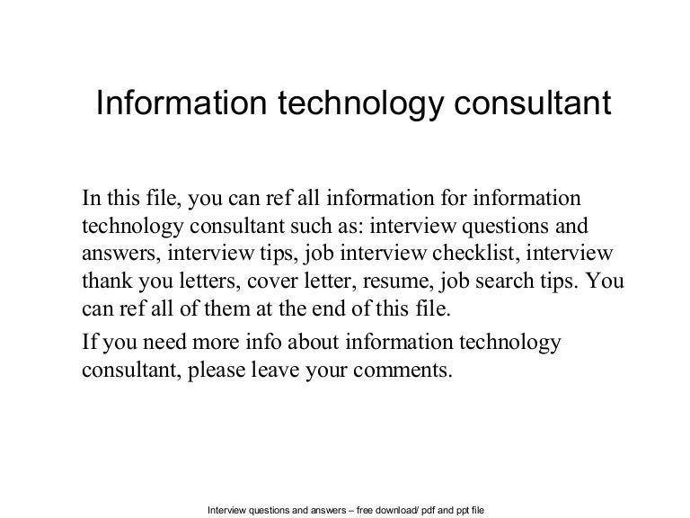 technology consultant cover letter