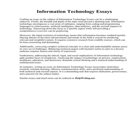 Exploratory Essay Example. Marymount University | PDF