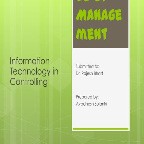 Information Technology in Controlling