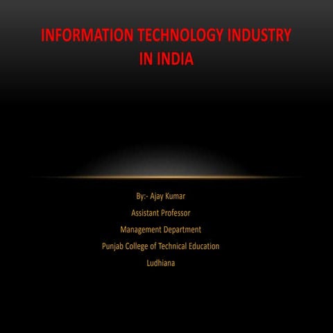 Information technology industry of india