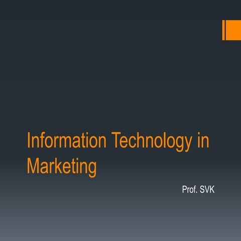 Information technology in marketing