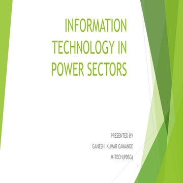 Information technology in power sectors | PPTX