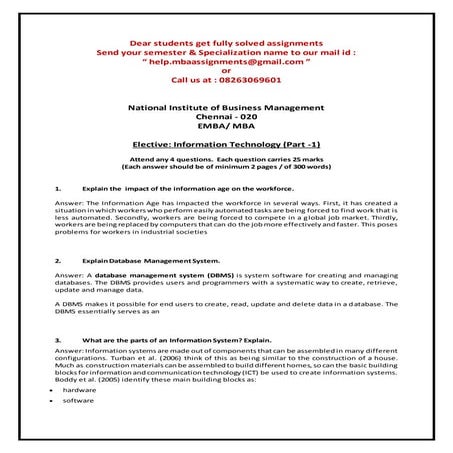 Information technology (part  1)