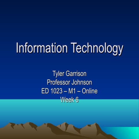 Information technology powerpoint