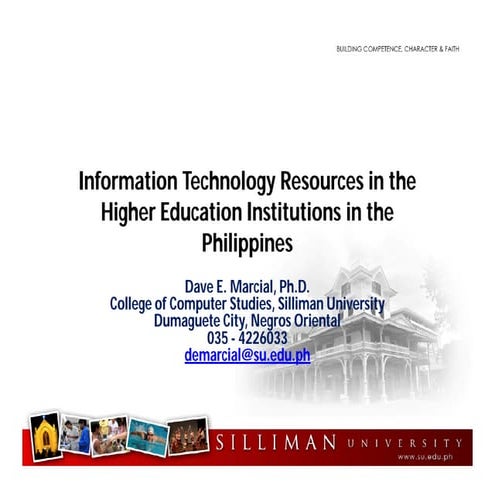 Information technology resources in the higher education institutions | PDF