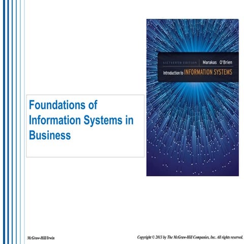 Foundations of Information Systems in Business
