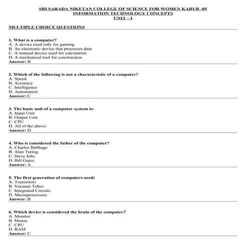 Computer Architecture Question and answer | PDF