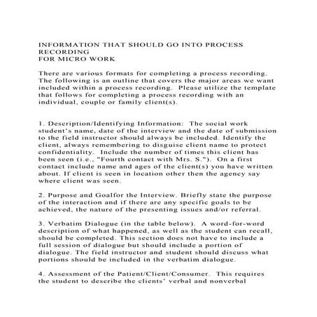 INFORMATION THAT SHOULD GO INTO PROCESS RECORDING FOR MICRO WORK.docx