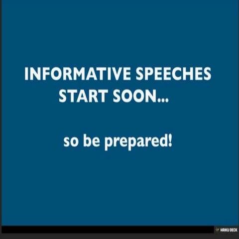 Informative Speech Information