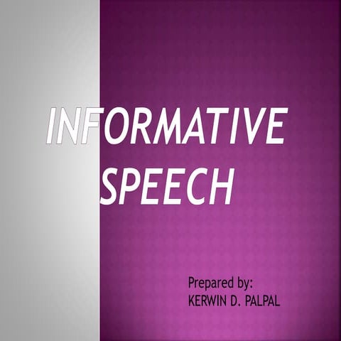 Informative speech