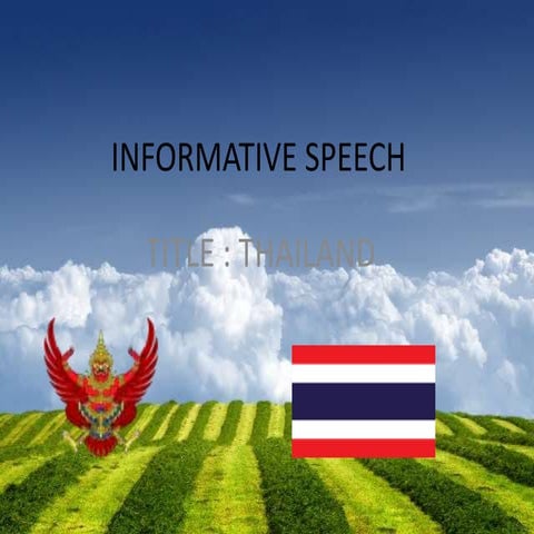 Informative speech [thailand]