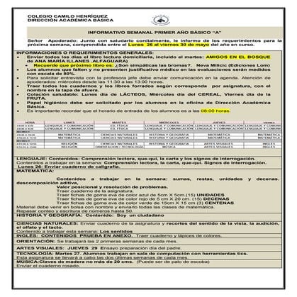 Informativo 13 del 1° a 