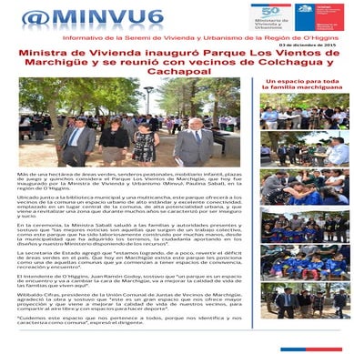 Informativo minvu 6 03 de diciembre