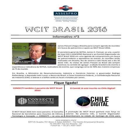 WCIT 2016 - Informativo nº3