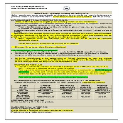 Informativo n°34 -_1°_basico_b_-_7_de_noviembre_de_2014