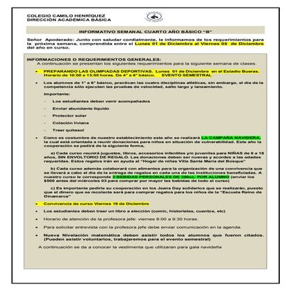 Informativo n°37 -_4°_basico_b_-_28_de_noviembre_de_2014