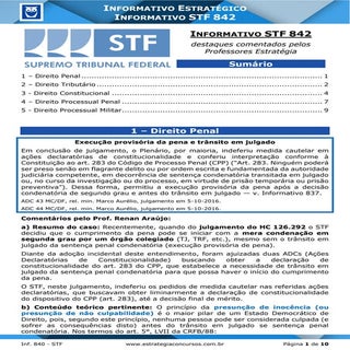 Informativo STF 842