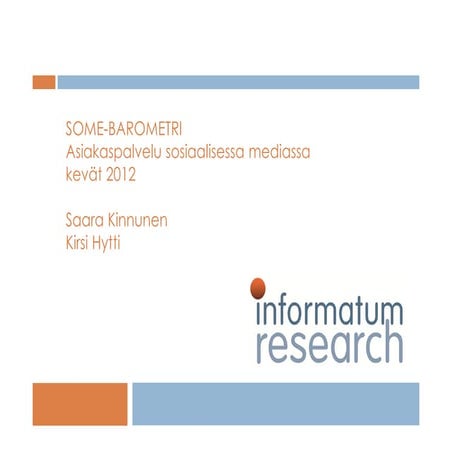 Informatum Research some barometri 2012