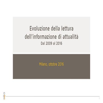 L'informazione online nel 2016