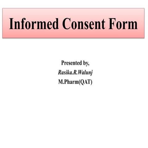 Inform consents form 