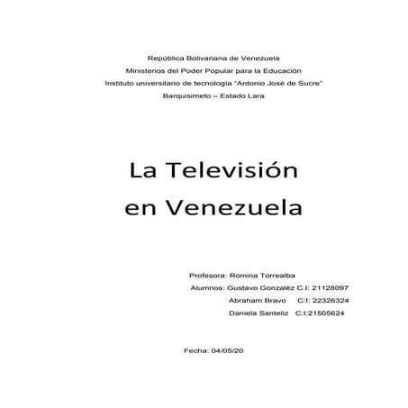 Informe TV en Venezuela