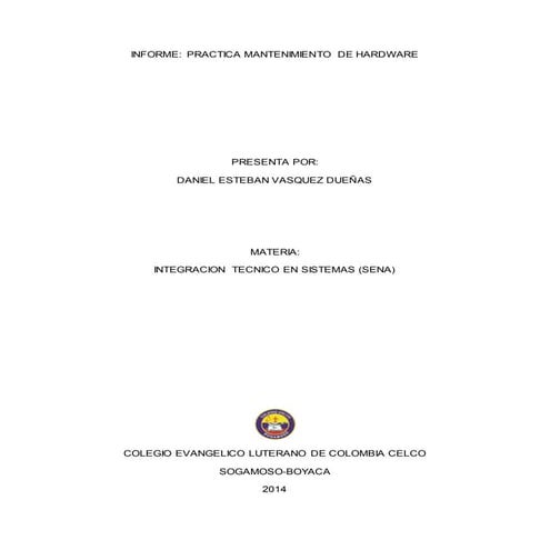 Informe practica de mantenimiento preventivo