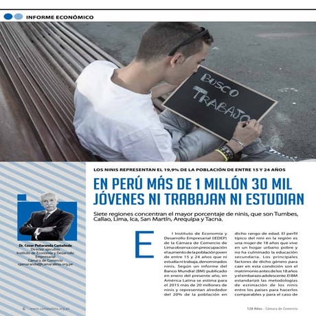 Jóvenes que ni estudian ni trabajan suman más de 1 millón 30 mil en el Perú