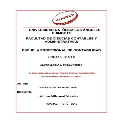 Informe DERECHOS HUMANOS