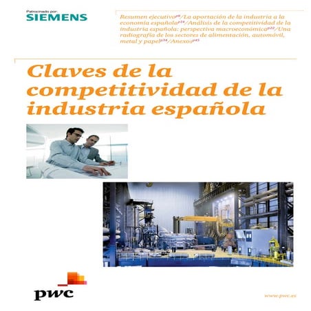 Informe PwC: Competitividad de la Industria Española