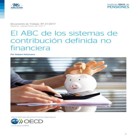 El ABC de los sistemas de  contribución definida no  financiera