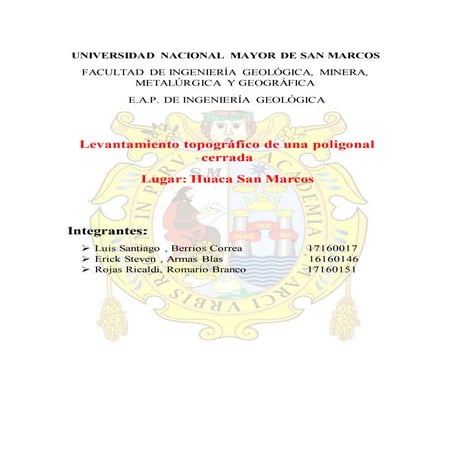 Informe   poligonal cerrada