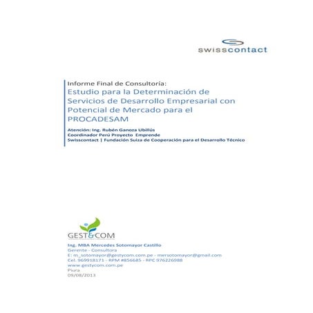 Informe   sde con potencial de mercado en sm