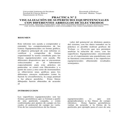 Informe 2 equipotenciales