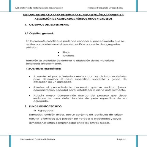 Informe 2 tecnologia del hormigon