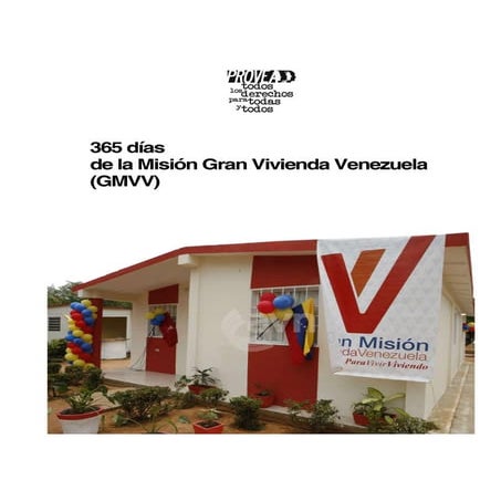 Informe ((365 dias de la mision gran vivienda venezuela, 11 paginas