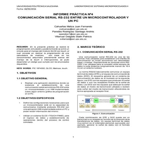 Comunicación Serial entre un microcontrolador y un PC