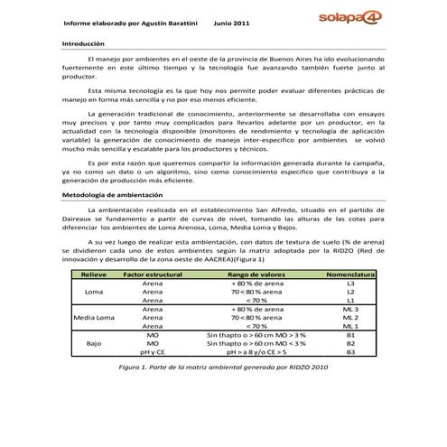 Informe agricultura x ambientes oeste ba