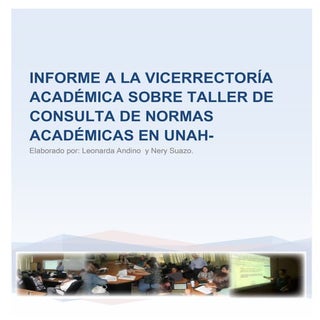 Informe a la vicerrectoría académic...