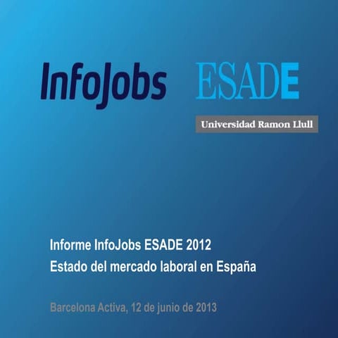 ¿Qué se mueve en el mercado de trabajo? Presentación del Informe InfoJobs ESA...